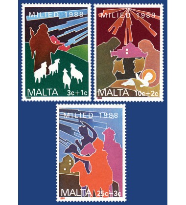 MALTA STAMPS CHRISTMAS 1988