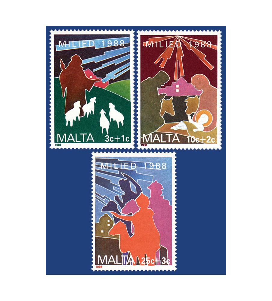 1988 Nov 05 MALTA STAMPS CHRISTMAS 1988