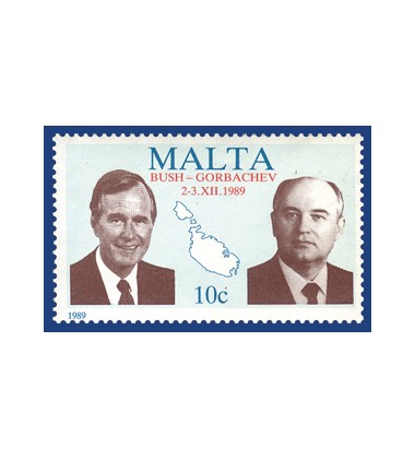 MALTA STAMPS BUSH-GORBACHEV