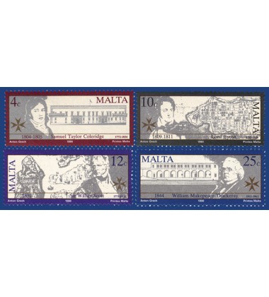 MALTA STAMPS BRITISH MEN OF LETTERS