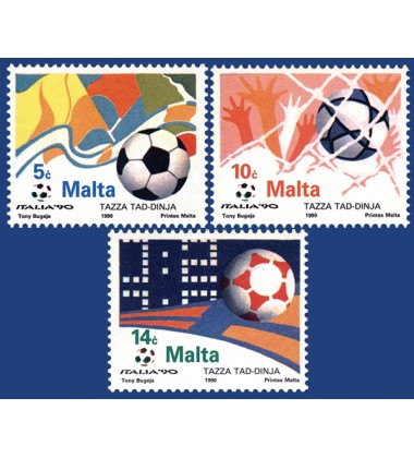 MALTA STAMPS WORLD CUP - ITALY 1990