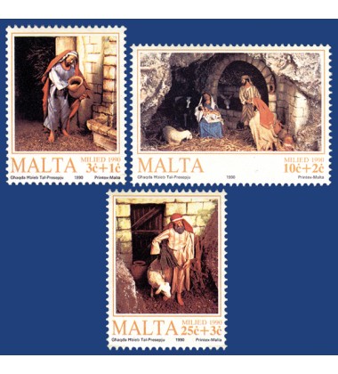 MALTA STAMPS CHRISTMAS 1990