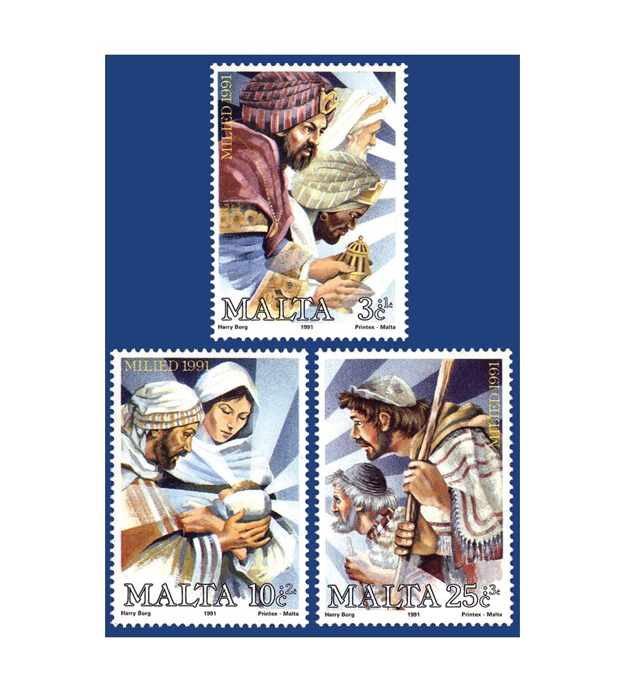 1991 Nov 06 MALTA STAMPS CHRISTMAS 1991