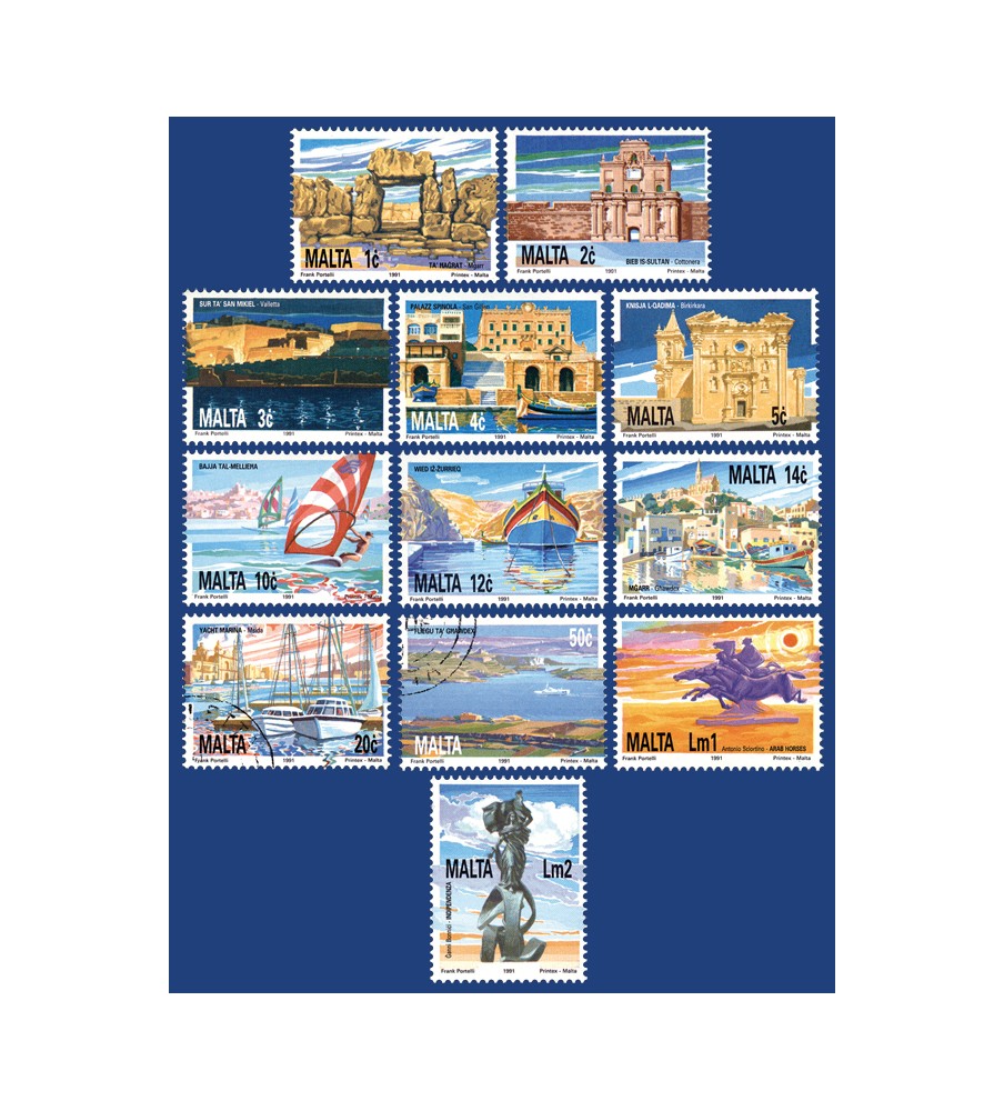 1991 Dec 09  MALTA STAMPS DEFINITIVE-NATURAL & ARTISTIC HERITAGE OF THE MALTESE ISL