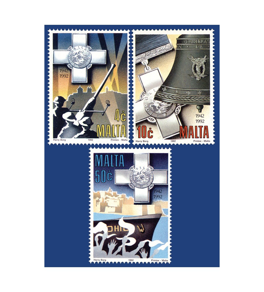 1992 Apr 15 MALTA STAMPS WORLD WAR II COMMEMORATIONS