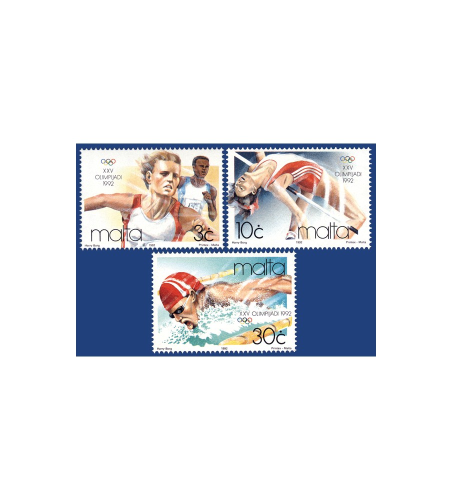 1992 Jun 24 MALTA STAMPS OLYMPIC GAMES - BARCELONA 1992