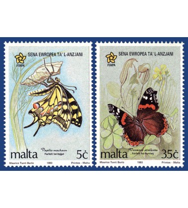 MALTA STAMPS EUROPEAN YEAR OF THE ELDERLY