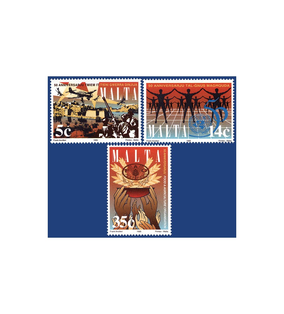 1995 Apr 21 MALTA STAMPS ANNIVERSARIES