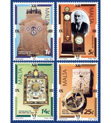 MALTA STAMPS TREASURES OF MATLA - MALTESE CLOCKS