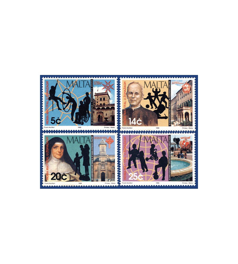 1996 Feb 29 MALTA STAMPS CHILD & YOUTH WELFARE