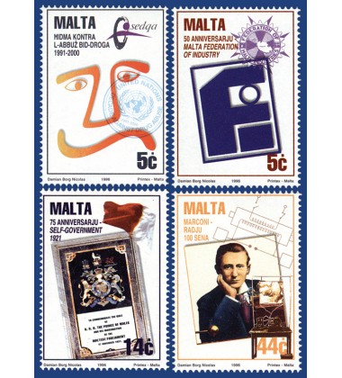 MALTA STAMPS COMMEMORATIONS 1996