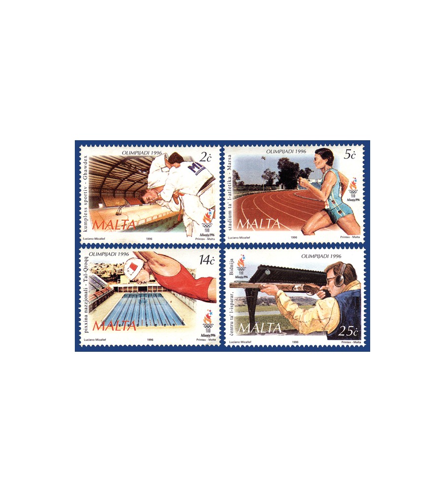 1996 Jul 10 MALTA STAMPS OLYMPIC GAMES - ATLANTA 1996