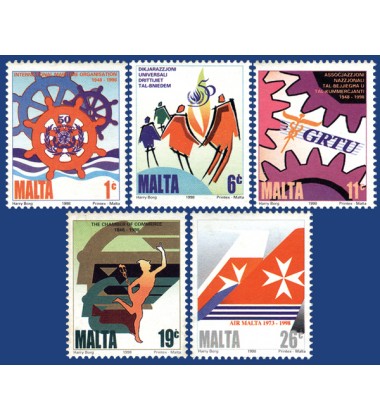 MALTA STAMPS ANNIVERSARIES