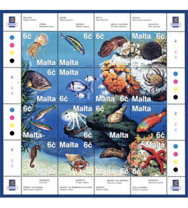 MALTA STAMPS FAUNA OF THE MEDITERRANEAN