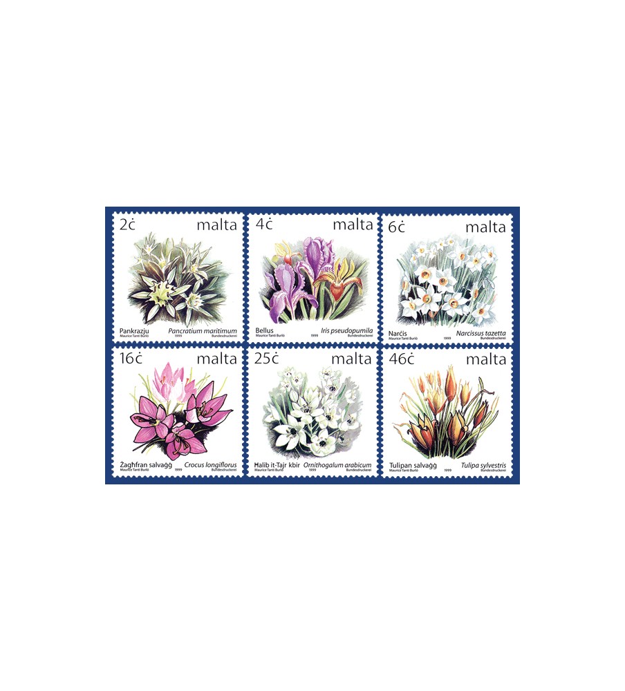 1999 Oct 20 MALTA STAMPS DEFINITIVE FLOWERS I