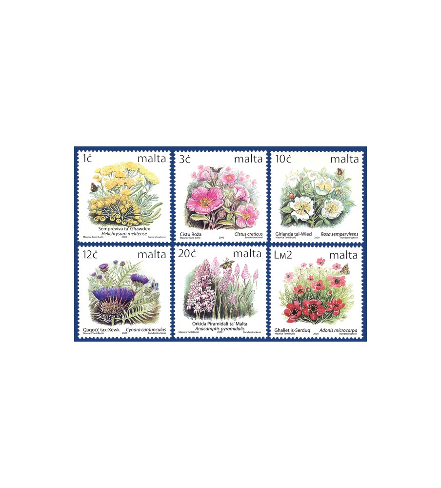 2000 Sep 13 MALTA STAMPS DEFINITIVE FLOWERS II