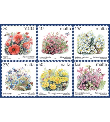 MALTA STAMPS DEFINITIVE FLOWERS III