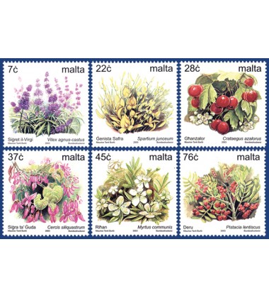 MALTA STAMPS DEFINITIVE FLOWERS IV