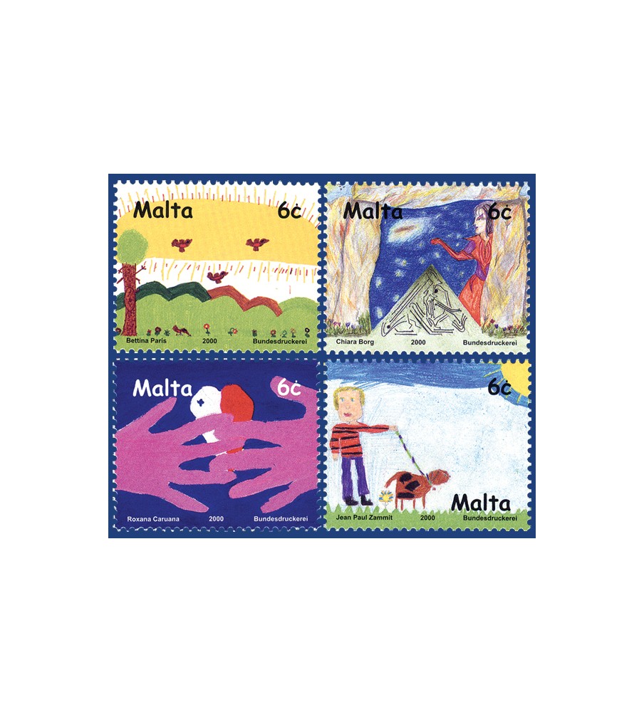 2000 Oct 18 MALTA STAMPS CHILDREN'S DESIGN