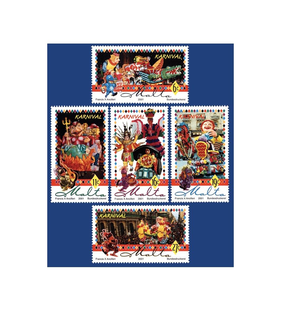 2001 Feb 23 MALTA STAMPS CARNIVAL 2001