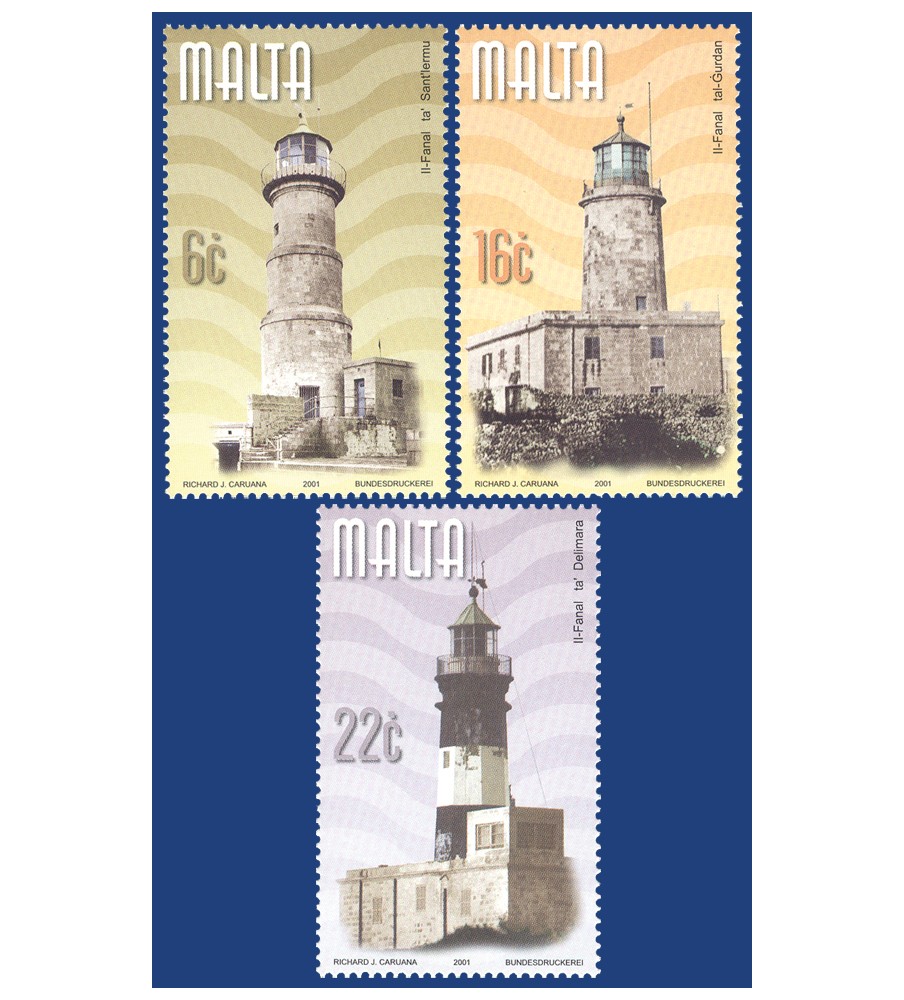 2001 Mar 21 MALTA STAMPS LIGHTHOUSES