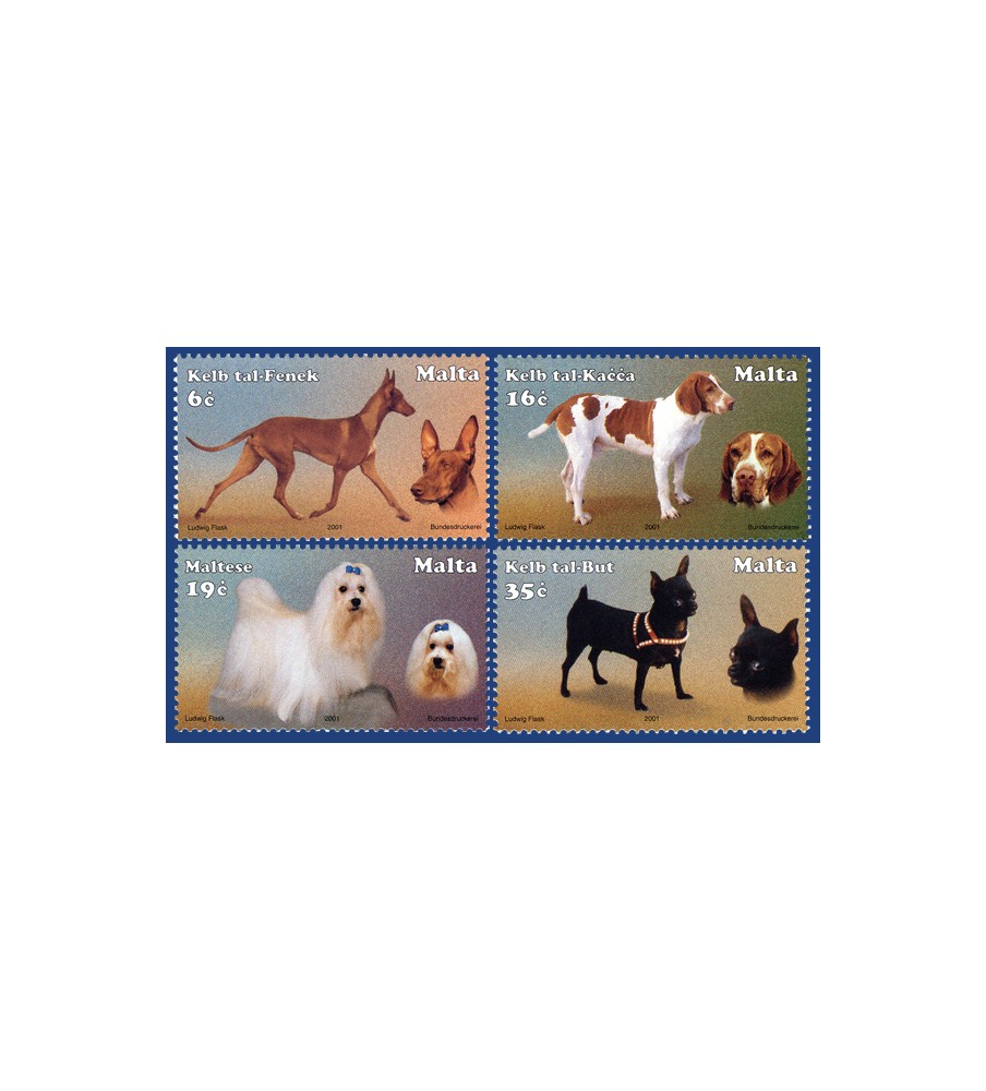 2001 Oct 20 MALTA STAMPS DOGS OF MALTA