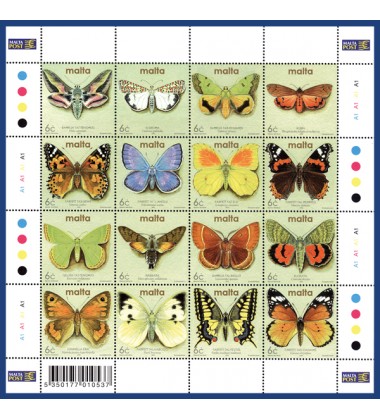 MALTA STAMPS MOTHS & BUTTERFLIES