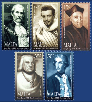 MALTA STAMPS PERSONALITIES