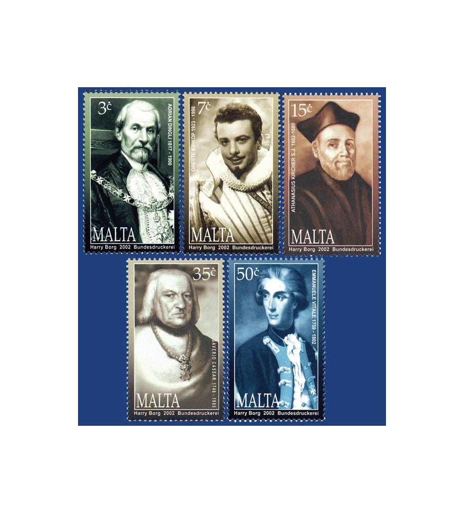 2002 Oct 18 MALTA STAMPS PERSONALITIES