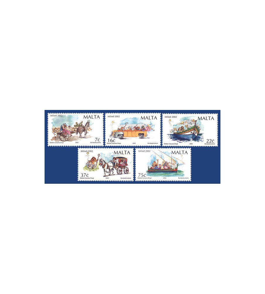 2002 Nov 20 MALTA STAMPS CHRISTMAS 2002