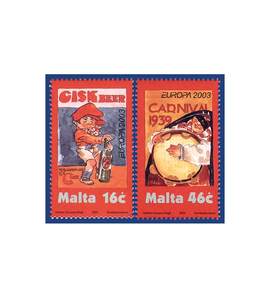 2003 May 09  MALTA STAMPS EUROPA 2003