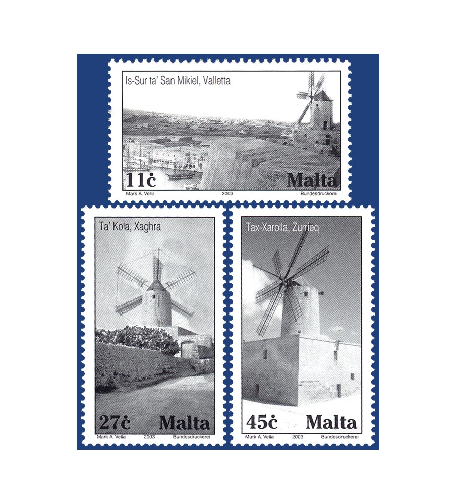 2003 Oct 29 MALTA STAMPS WINDMILLS