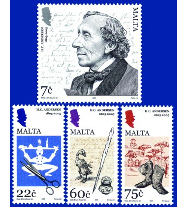 MALTA STAMPS HANS CHRISTIAN ANDERSON