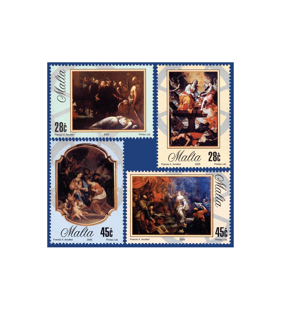 2005 Jun 08 MALTA STAMPS ST CATHERINE IN ART