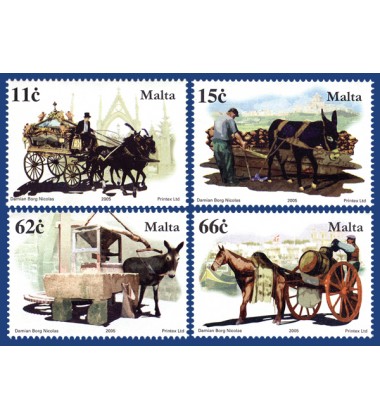 MALTA STAMPS EQUINES