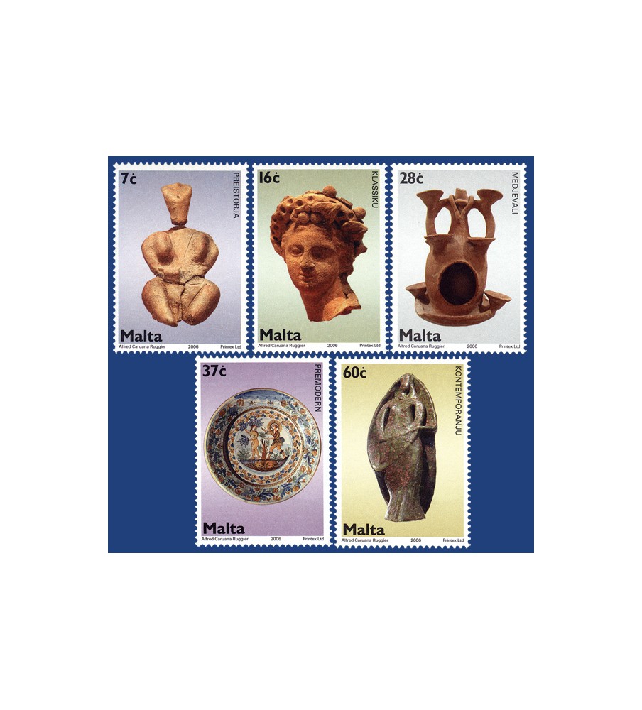 2006 Feb 25 MALTA STAMPS CERAMICS IN MALTESE COLLECTIONS