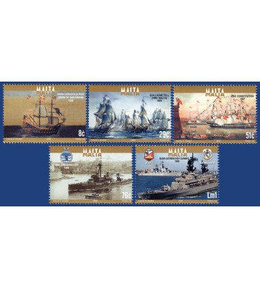 MALTA STAMPS NAVAL VESSELS