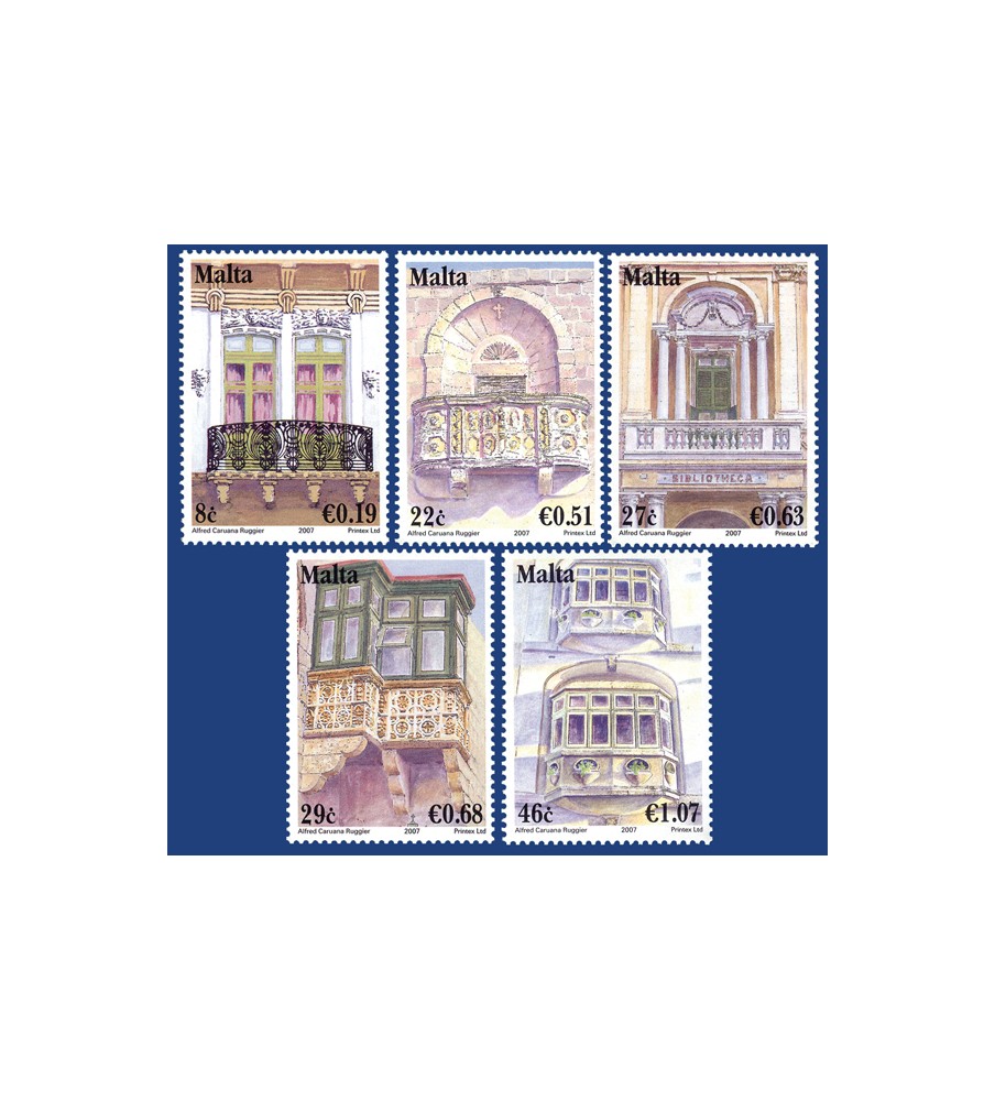 2007 Apr 28 MALTA STAMPS MALTESE BALCONIES