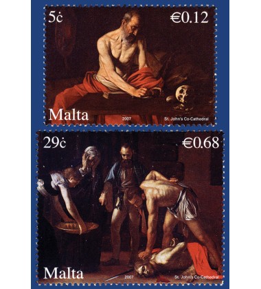 MALTA STAMPS CARAVAGGIO