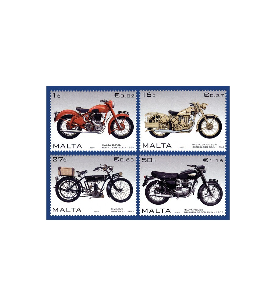 2007 Sep 12 MALTA STAMPS MOTORCYCLES