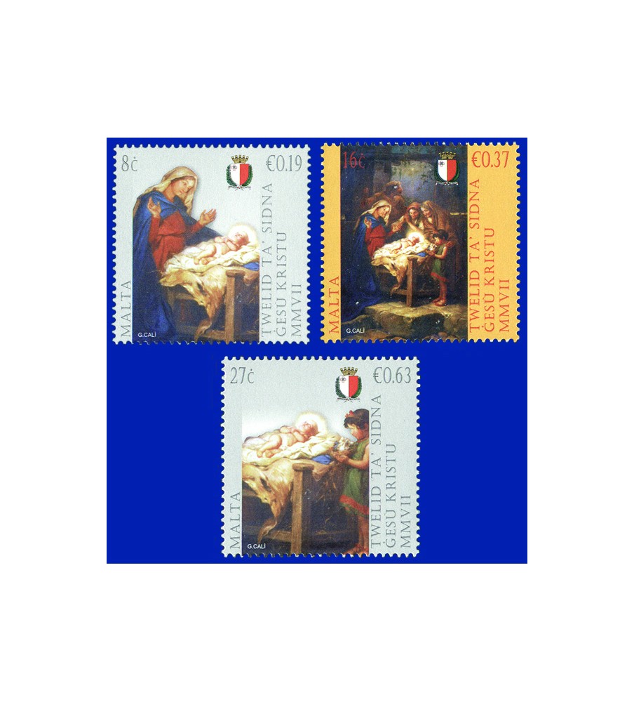 2007 Nov 20 MALTA STAMPS CHRISTMAS 2007