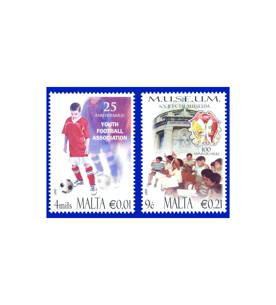 2007 Dec 29 MALTA STAMPS ANNIVERSARIES