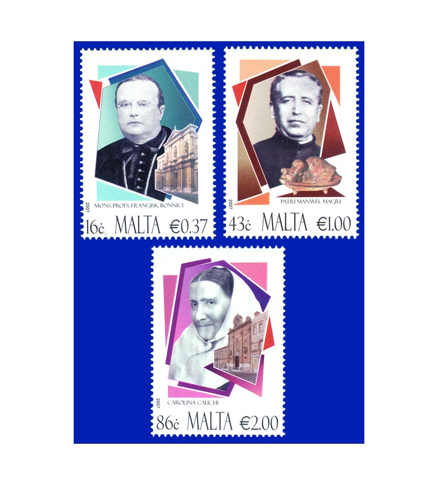 2007 Dec 29 MALTA STAMPS PERSONALITIES