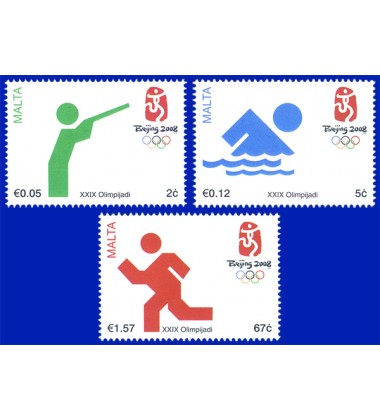 MALTA STAMPS BEIJING 2008 OLYMPIC GAMES