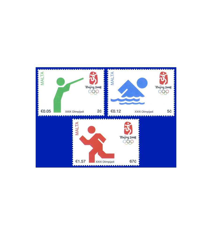 2008 Mar 07  MALTA STAMPS BEIJING 2008 OLYMPIC GAMES