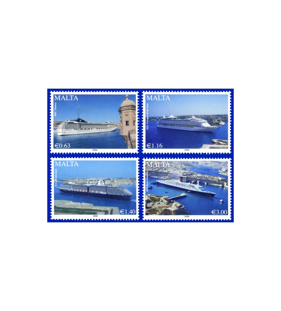 2008 Nov 18 MALTA STAMPS MARITIME - CRUISE LINERS