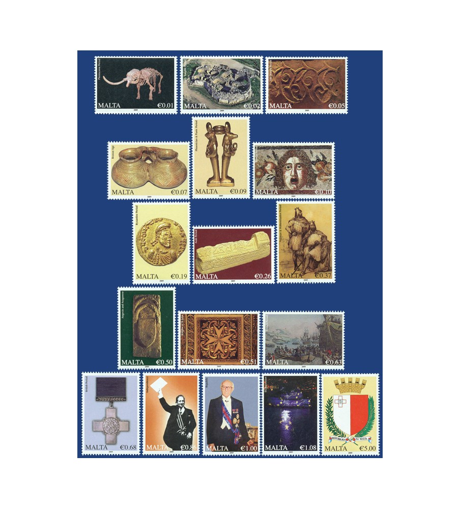 2009 Dec 29 MALTA STAMPS DEFINITVE SET 2009