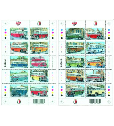 MALTA STAMPS MALTA BUSES