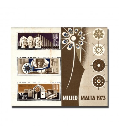 MALTA MINIATURE SHEET CHRISTMAS 1973