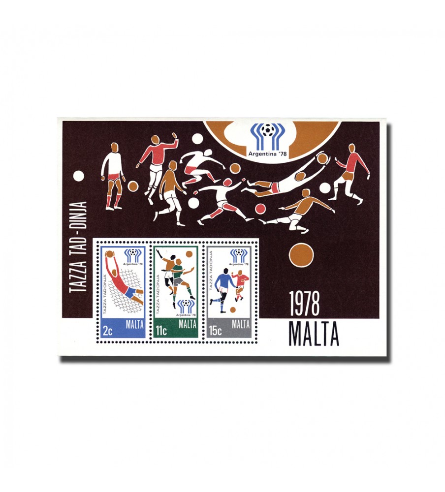 1978 Jun 06 MALTA MINIATURE SHEET WORLD CUP - ARGENTINA 1978